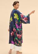 Powder Exotic Evening Kimono Gown One Size, Ink image