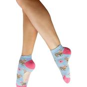 Powder Highland Cow Trainer Socks, Blue
