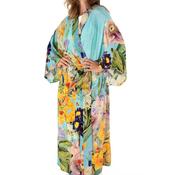 Powder One Size Spring Flora Kimono Gown, Blue Multi