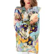 Powder One Size Spring Flora Kimono Jacket, Blue Multi