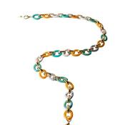 Powder Turquoise &amp; Mustard Chain Sunglasses Chain