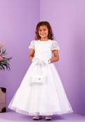 Peridot Ayda Communion Dress, White image