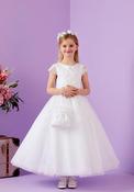 Peridot Elsie Communion Dress, White image