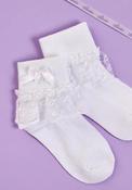 Peridot Elsie Communion Sock, White image