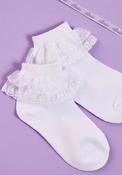 Peridot Louise Communion Sock, White image
