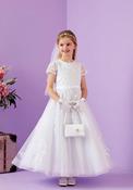 Peridot Luna Communion Dress, White image