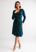 Pretty Vacant Robin Floral Wrap Dress, Green and Navy image