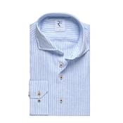 R2 Amsterdam Linen Blend Stripe Shirt, Blue image