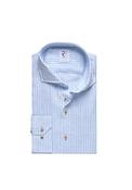 R2 Amsterdam Linen Blend Stripe Shirt, Blue image