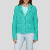 Rabe Textured Buttoned Jacket, Turquoise
