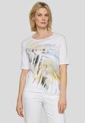 Rabe Graphic Print with Rhinestone Detail T-Shirt, White Multi image