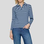 Rabe Striped Collar Long Sleeve Top, Blue image