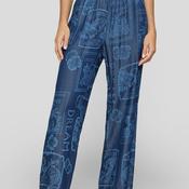 Rabe Graphic Print Denim Look Elasticated Trousers, Blue image