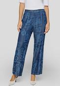 Rabe Graphic Print Denim Look Elasticated Trousers, Blue image