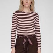 Rabe Striped Basic Top, Pink and Brown image