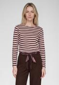 Rabe Striped Basic Top, Pink and Brown image