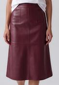 Rabe Faux Leather Midi Skirt, Burgundy image