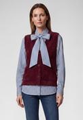Rabe Textured Button Up Waistcoat, Burgundy image