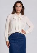 Rabe High Neckline with Tie Detail Blouse, Cream image
