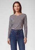 Rabe Striped Cotton-blend Top, Navy and Pale Yellow image