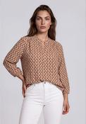 Rabe Geometric Print Blouse, Brown Multi image