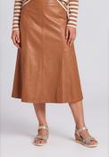 Rabe Faux Leather Midi Skirt, Tan image