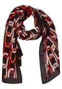 Rabe Geometric Print Scarf, Brown Multi image