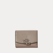 Ralph Lauren Cameryn Pebbled Leather Small Flap Wallet, Taupe image