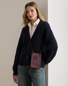 Ralph Lauren Cameryn Pebbled Crossbody Tech Case, Wine image