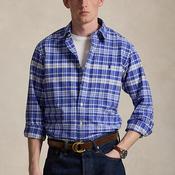 Ralph Lauren Custom Fit Plaid Oxford Shirt, Blue &amp; White image
