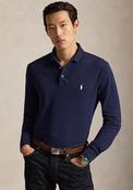 Ralph Lauren Custom Slim Fit Mesh Long Sleeve Polo Shirt, Navy image