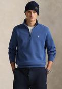 Ralph Lauren Double Knit Quarter Zip Sweatshirt, Blue image