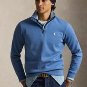 Ralph Lauren Double Knit Quarter Zip Sweatshirt, Delta Blue image
