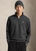 Ralph Lauren Double Knit Quarter Zip Sweatshirt, Grey image