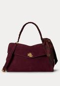 Ralph Lauren Farrah Leather Medium Grab Bag, Wine image