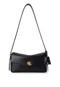 Ralph Lauren Farrah Small Leather Shoulder Bag, Black image