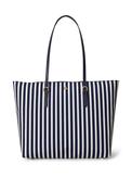 Ralph Lauren Keaton Nylon Medium Tote Bag, Cream &amp; Navy image