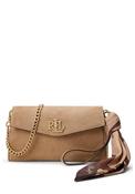 Ralph Lauren Mini Scarf Trim Turn Lock Crossbody Bag, Beige image