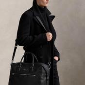 Ralph Lauren Pebbled Leather Duffle Bag, Black image