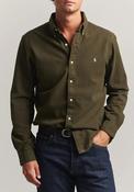Ralph Lauren Brushed Flannel Shirt, Dark Olive Green image