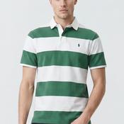 Ralph Lauren Classic Short Sleeve Rugby Shirt, White &amp; Green image