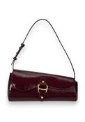 Ralph Lauren Tasha Patent Medium Shoulder Bag, Burgundy image