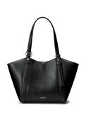Ralph Lauren Tasha Small Leather Tote Bag, Black image