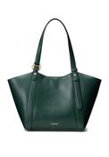 Ralph Lauren Tasha Small Leather Tote Bag, Green image