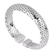 Rebecca Athena Snake Mesh Bangle, Silver image