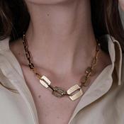 Rebecca Cult Loquet Necklace, Gold image