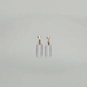 Rebecca Cult Pavé Loop Earrings, Gold &amp; Silver image