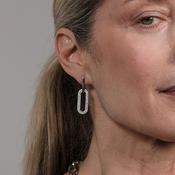 Rebecca Cult Pavé Loop Earrings, Silver image