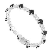 Rebecca My World Black Stone Bangle, Silver image