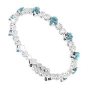 Rebecca My World Blue Stone Bangle, Silver image